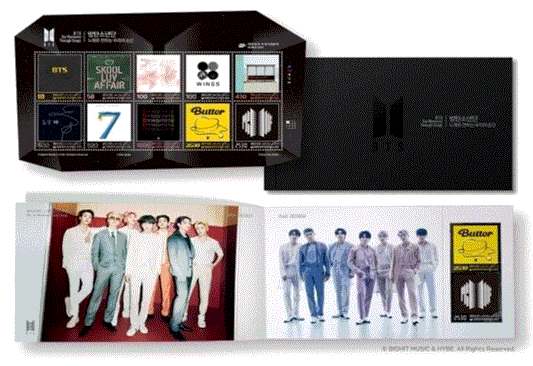 2023 Official BTS Post Office Commemorative Postal Stamps set